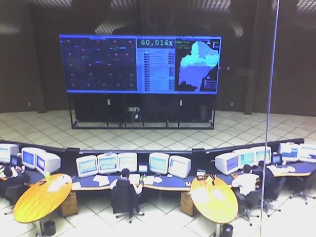 Picture of the Brazilian electrical grid monitoring system at ONS